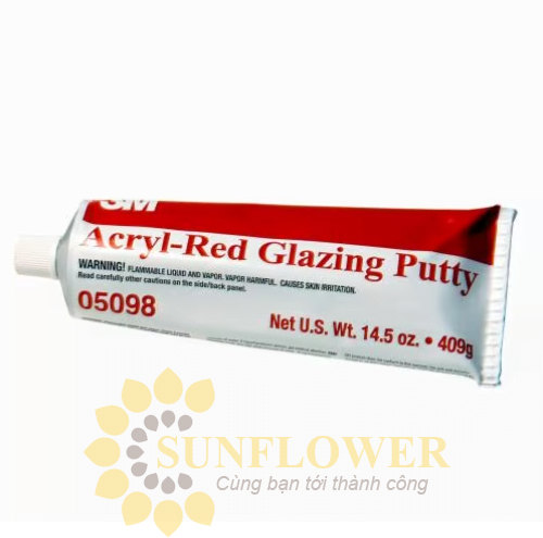 Keo Acryl Galzing Putty 3M 05098, màu đỏ, 14.5 OZ