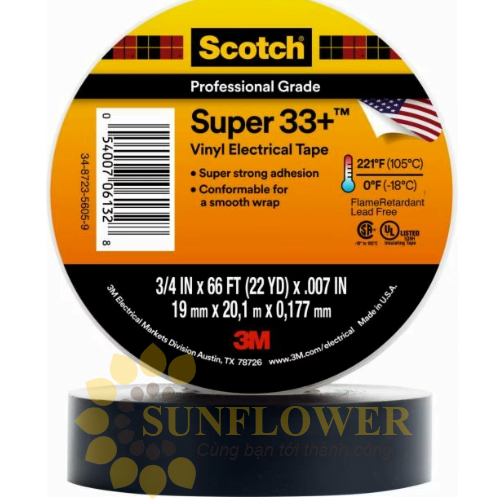 Băng keo điện 3M Scotch Super 33+