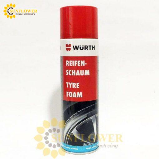 Chai Xit Bot Bao Duong Lop Xe Wurth Tyre Care Foam 500ml