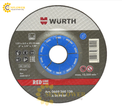 Dia mai thep 100mm WURTH