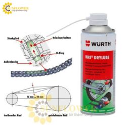 Mỡ bò khô Wurth HHS DryLube 400ml 