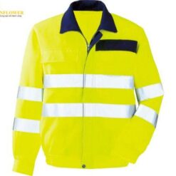 Áo chống tĩnh điện (màu vàng, có phản quang, size L) MIDORI ANZEN VE 324-UE-L