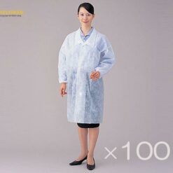 Áo khoác trắng phòng thí nghiệm dùng một lần (size LL, 100 cái) AS ONE 8-4055-13