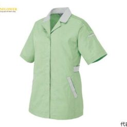 Áo ngắn tay (màu xanh lục / xám bạc, M, chống tĩnh điện, JIST 8118) AITOZ 5328-015-M