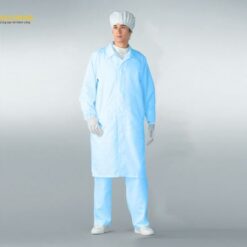 Áo phòng sạch không bám bụi (Unisex, màu xanh lam, LL) AS ONE 6-7590-02 AS206C LL