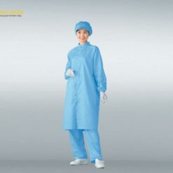 Áo phòng sạch không bám bụi (Unisex, màu xanh lam, S) AS ONE 6-7591-05 AS207C S