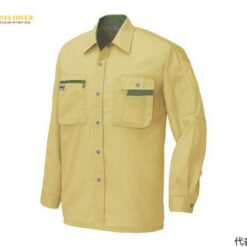 Áo sơ mi dài tay (Unisex) (vải mỏng, màu mù tạt x ô liu, M, chống tĩnh điện, JIST 8118) AITOZ 5325-019-M
