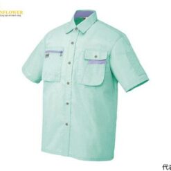 Áo sơ mi ngắn tay (Unisex) (màu đất sạch/ tím sương, S, chống tĩnh điện, JIST 8118) AITOZ 5326-005-S