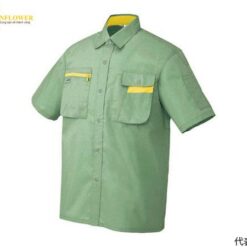 Áo sơ mi ngắn tay (Unisex) (màu Ô liu / mù tạt, SS, chống tĩnh điện, JIST 8118) AITOZ 5326-030-SS