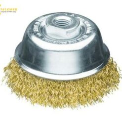 Bàn chải cốc công nghiệp (Φ75mm, dây mạ đồng thau 0.25mm) LESSMANN 423764