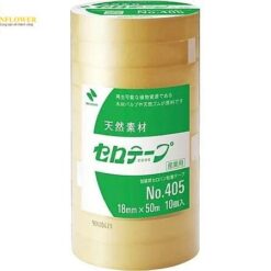 Băng keo Cellophane (18mm × 50m, 10 cuộn/ gói) NICHIBAN 405-18X50