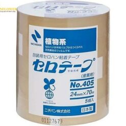 Băng keo Cellophane (24mm × 70m, 5 cuộn/ pk) NICHIBAN 405-24X70