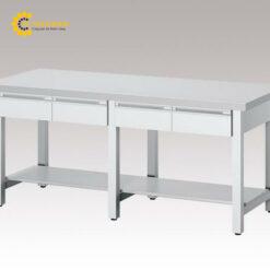 Bàn làm việc phòng thí nghiệm (1800 x 750 x 800mm, màu trắng, ngăn kéo 1 mặt) AS ONE 3-1285-13 KSD-1800W