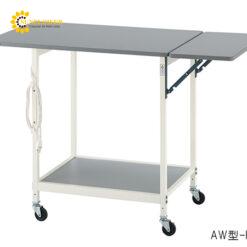 Bàn phòng thí nghiệm (màu trắng, bàn phụ, bánh xe φ65mm urethane, 450 x 1200 x 850mm) AS ONE 3-6783-04 BW-HW