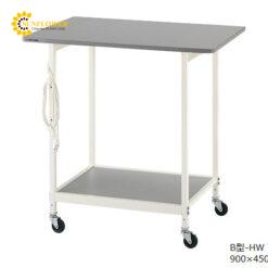 Bàn phòng thí nghiệm tiêu chuẩn (màu trắng, bánh xe φ65mm urethane, 450 x 900 x 850mm) AS ONE 3-6782-04 B-HW