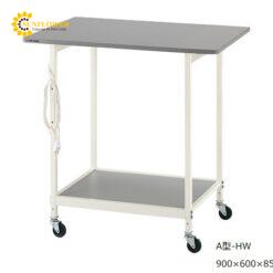 Bàn phòng thí nghiệm tiêu chuẩn (màu trắng, bánh xe φ65mm urethane, 600 x 900 x 850mm) AS ONE 3-6782-03 A-HW