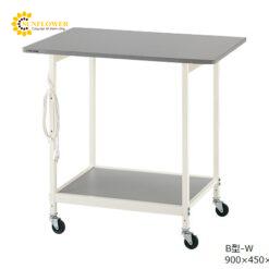 Bàn phòng thí nghiệm tiêu chuẩn (màu trắng, bánh xe φ65mm urethane, 900 x 450 x 800mm) AS ONE 3-6666-02 B-W