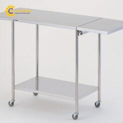 Bàn thí nghiệm di động (có bàn gấp, thép không gỉ, 1200 x 450 x 790mm) AS ONE 1-5922-02 N-1200