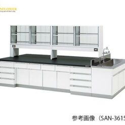 Bàn thí nghiệm trung tâm có cửa kính (2400 x 1500 x 800/1800mm) AS ONE 3-7784-01 SAN-2415G