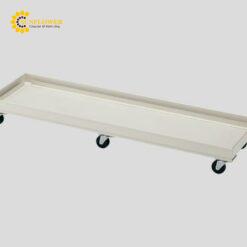 Bệ có bánh xe để đựng đồ hộp vuông (520 x 280 x 120mm) AS ONE 2-726-02 WF-2T