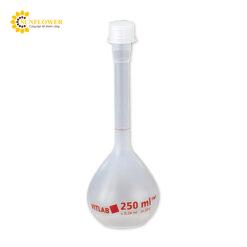 Bình định mức PMP (polymethylpentene) (màu trong suốt, có nắp cắm PP (polypropylene), 250mL) VITLAB 674895