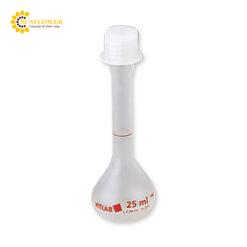 Bình định mức PMP (polymethylpentene) (màu trong suốt, có nắp cắm PP (polypropylene), 25mL) VITLAB 671895