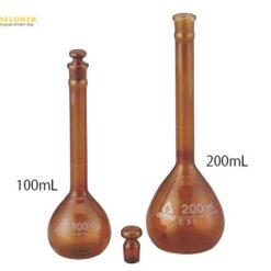 Bình thủy tinh định mức (20mL, borosilicate glass, màu nâu) AS ONE 6-244-03
