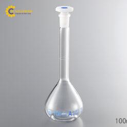 Bình thủy tinh định mức, nắp cắm nhựa 50mL AS ONE 3-6958-04