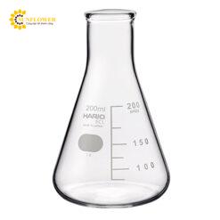 Bình thủy tinh Erelenmeyer 200mL SIBATA SCIENTIFIC TECHNOLOGY LTD 010530-20051 A, thang đo tiêu chuẩn