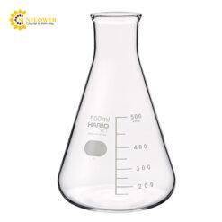 Bình thủy tinh Erelenmeyer 500mL SIBATA SCIENTIFIC TECHNOLOGY LTD 010530-50051 A, thang đo tiêu chuẩn