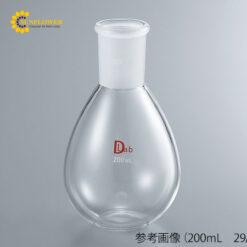 Bình thủy tinh hình cà tím đáy phẳng Borosilicate Glass-1 50mL 24/40 DLAB