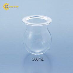 Bình thủy tinh hình tròn Borosilicate glass -1 500mL AS ONE 6-741-02