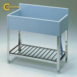Bồn rửa PVC (màu xám, 614 x 411 x 860mm) AS ONE 4-121-01 E-6