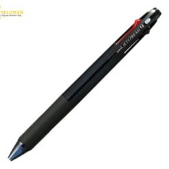 Bút bi Jet Stream màu đen trong suốt (0,7mm, 4 màu mực Đen/ Đỏ/ Xanh dương/ Xanh lục) Mitsubishi Pencil SXE4-500-07T.24