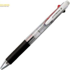Bút bi Jet Stream màu trong suốt (0.7mm, 3 màu mực đen/ đỏ/ xanh) Mitsubishi Pencil SXE340007.T