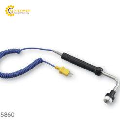 Cảm biến Cặp nhiệt điện lớp K (có tay cầm, chữ L) (0 - +200oC, φ20mm) AS ONE 3-1564-05 DS-5860