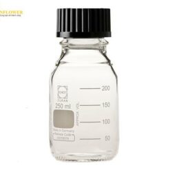 Chai có nắp vặn tròn Màu trắng với nắp đen 250mL SCHOTT DURAN 017200-2502 A