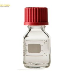 Chai có nắp vặn tròn Màu trắng với nắp đỏ 25mL SCHOTT DURAN 017200-2511 A