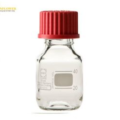 Chai có nắp vặn tròn Màu trắng với nắp đỏ 50mL SCHOTT DURAN 017200-501 A
