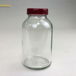 Chai thủy tinh tiêu chuẩn (570mL, miệng rộng, màu trong suốt) AS ONE 5-130-11 No.50