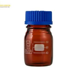 Chai thủy tinh vặn vít (100mL, loại tròn, màu hổ phách đậm) SCHOTT DURAN 017210-100 A