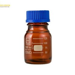 Chai thủy tinh vặn vít (150mL, loại tròn, màu hổ phách đậm) SCHOTT DURAN 017210-150 A