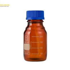 Chai thủy tinh vặn vít (250mL, loại tròn, màu hổ phách đậm) SCHOTT DURAN 017210-250 A