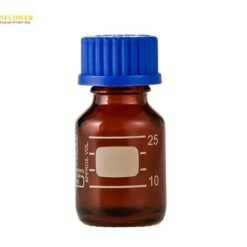Chai thủy tinh vặn vít (25mL, loại tròn, màu hổ phách đậm) SCHOTT DURAN 017210-25 A