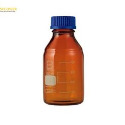 Chai thủy tinh vặn vít (500mL, loại tròn, màu hổ phách đậm) SCHOTT DURAN 017210-500 A