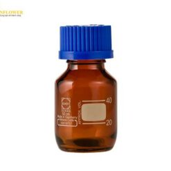 Chai thủy tinh vặn vít (50mL, loại tròn, màu hổ phách đậm) SCHOTT DURAN 017210-50 A