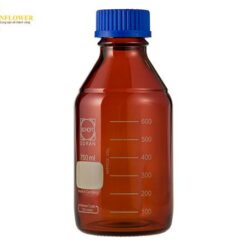 Chai thủy tinh vặn vít (750mL, loại tròn, màu hổ phách đậm) SCHOTT DURAN 017210-750 A