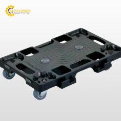 Chân đế có bánh xe (màu đen, PP (Polypropylene), chịu tải 120kg, 416 x 275 x 80mm) NANSIN PD-403-2SE