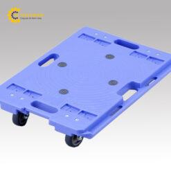 Chân đế có bánh xe (màu xanh lam, PP (Polypropylene), chịu tải 150kg, 600 x 400 x 120mm) NANSIN PD-406-3E