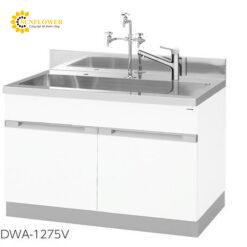 Chậu rửa bằng thép không gỉ (loại rộng, SUS304, 750 x 1200 x 800 (930)mm) AS ONE 1-9101-11 DWA-1275V